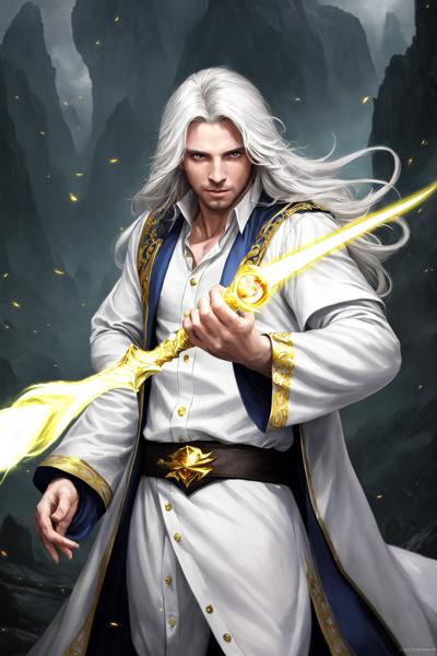 10384-3314572621-photorealistic photo of a handsome young male wizard, white wizard shirt with golden trim, white robe moving in the wind, long w.png